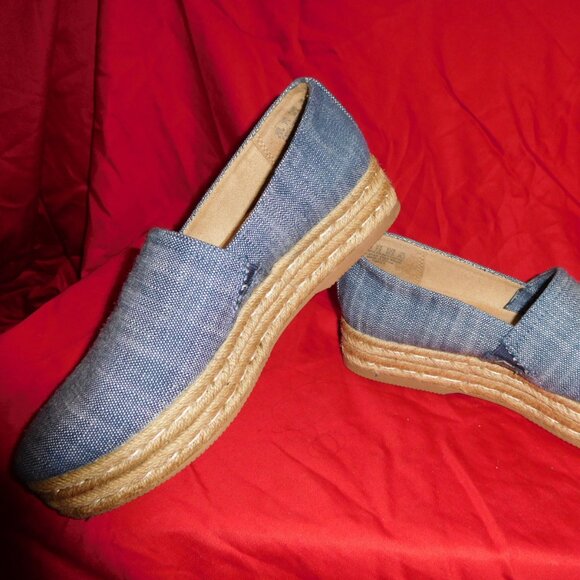 Naturalizer Shoes - 9.5M NATURALIZER PLATFORM ESPADRILLE DENIM BLUE FABRIC THEA